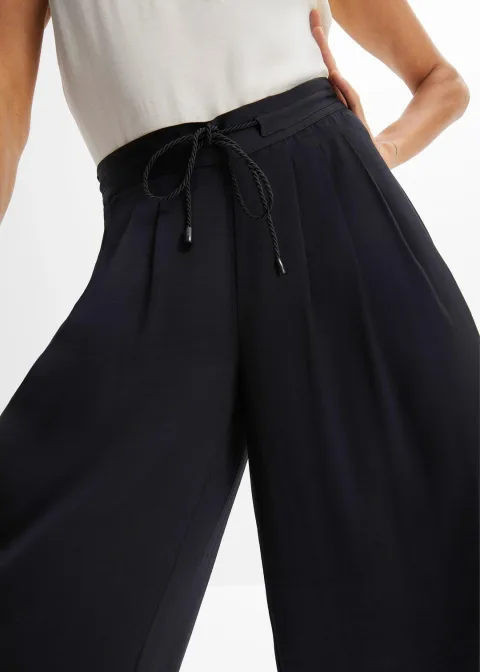 Pantalon ample en satin fluide