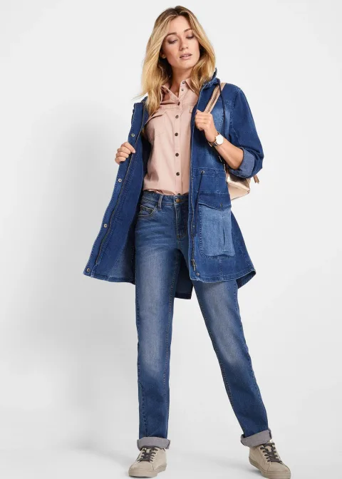 Jean Straight taille mi-haute, extensible