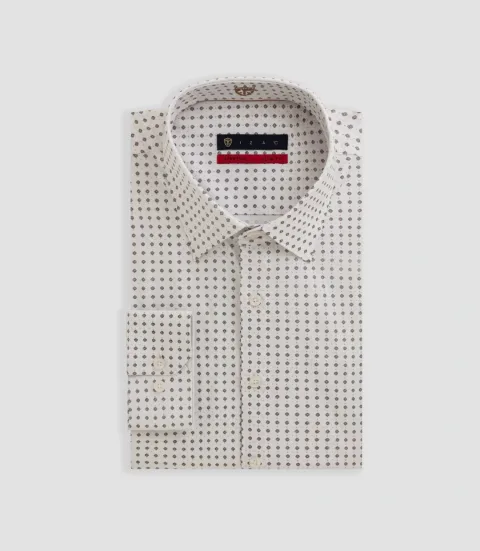 IZAC - Chemise imprimée blanche ''Bayard''