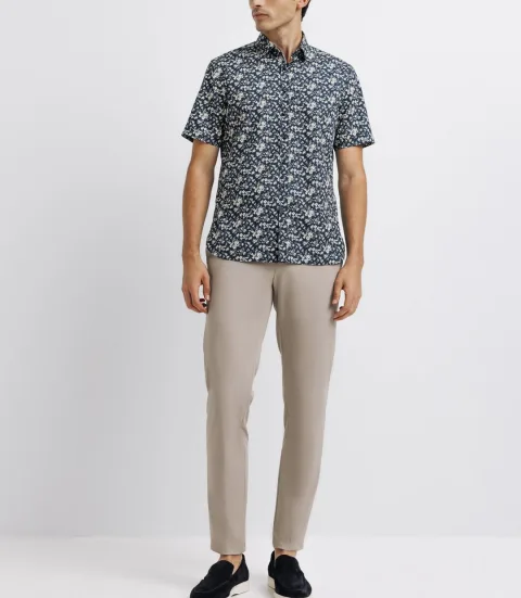 IZAC - Chemise casual en coton marine