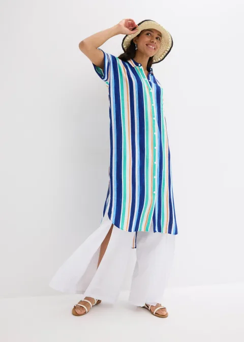Robe chemise en viscose fluide