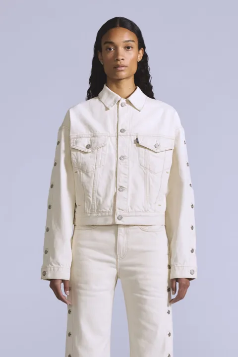 Levi's Veste Trucker Shank - Femme - Blanc / Cream Cloud Moj - XS