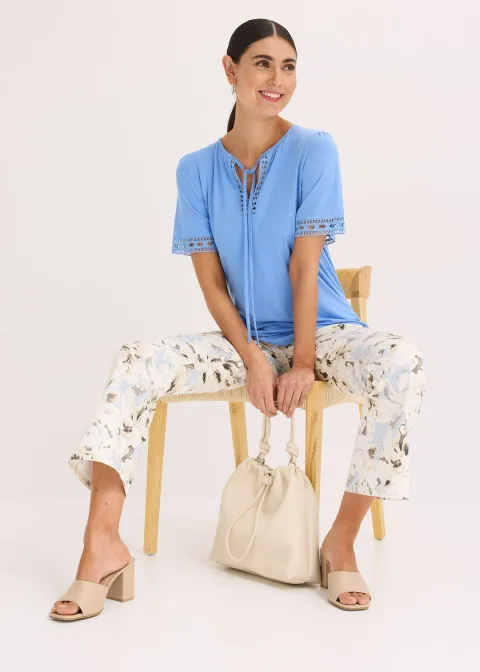 T-shirt tunique avec dentelle