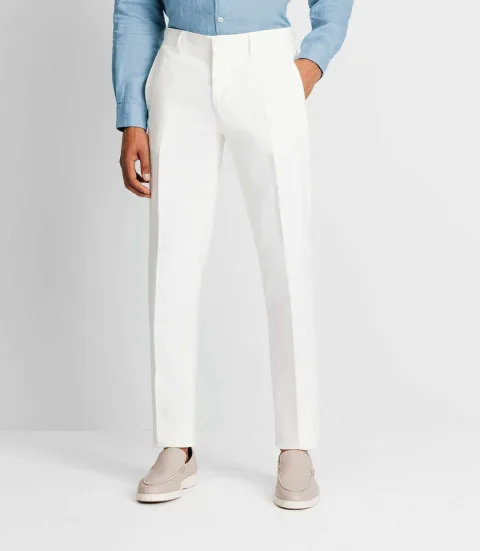 IZAC - Pantalon en lin blanc BCELESTE