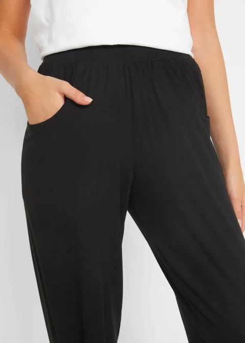 Pantalon en jersey à taille élastiquée