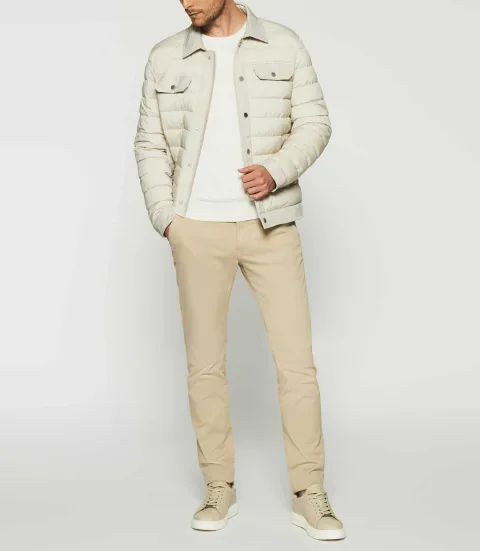 IZAC - Blouson matelassé beige mastic ROX