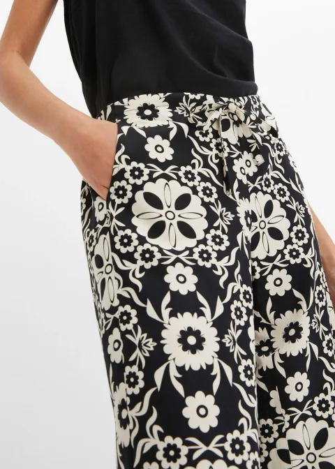 Pantalon imprimé, taille élastiquée