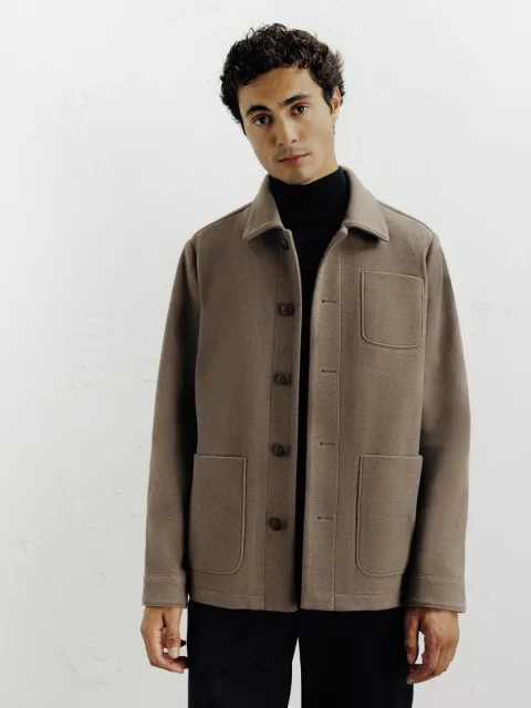 IZAC - Veste casual 3 poches taupe
