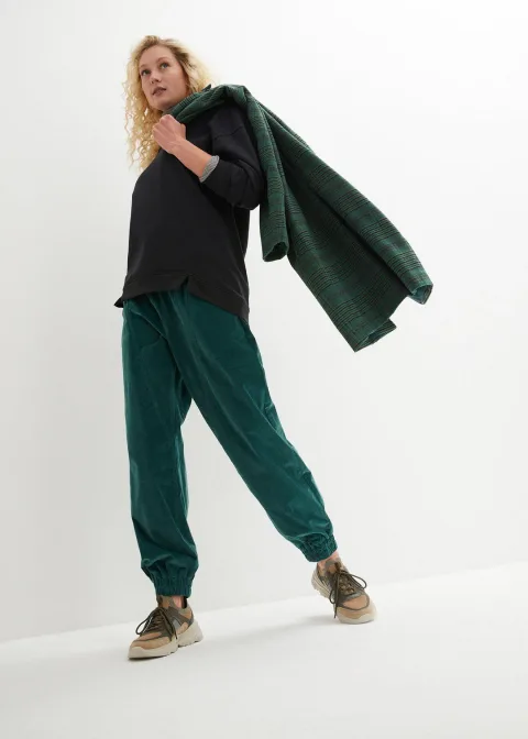 Pantalon en velours côtelé, coton extensible