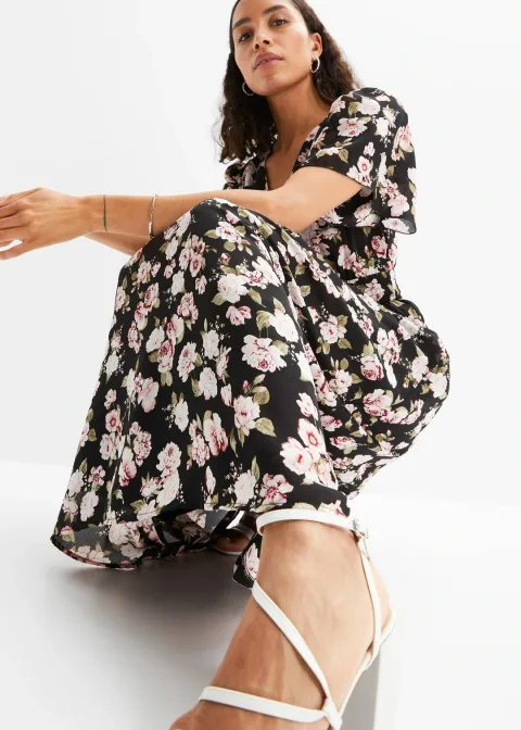 Robe longue à imprimé floral