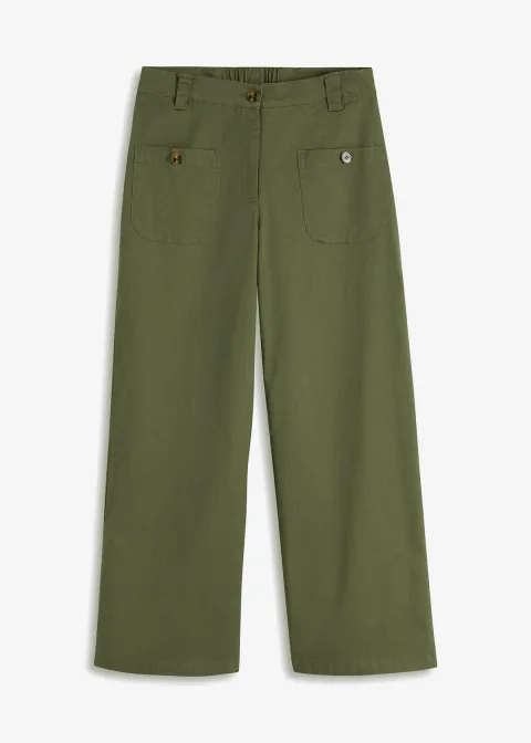 Jean large, taille haute et élastiquée