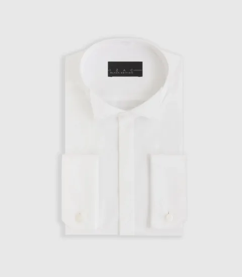 IZAC - Chemise de cérémonie en satin blanc ''Metaphor''