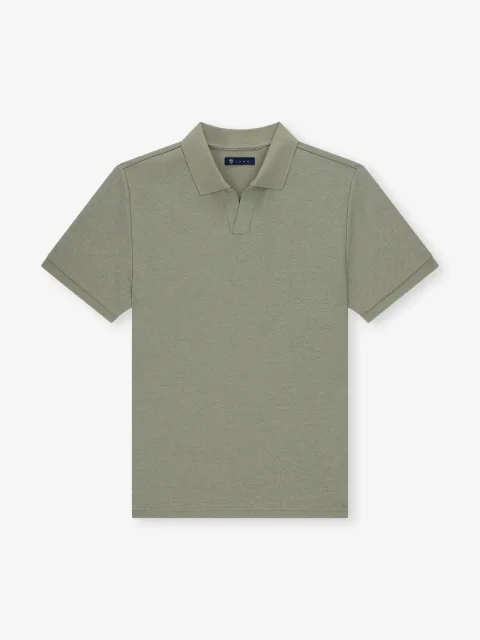 IZAC - Polo col ouvert kaki