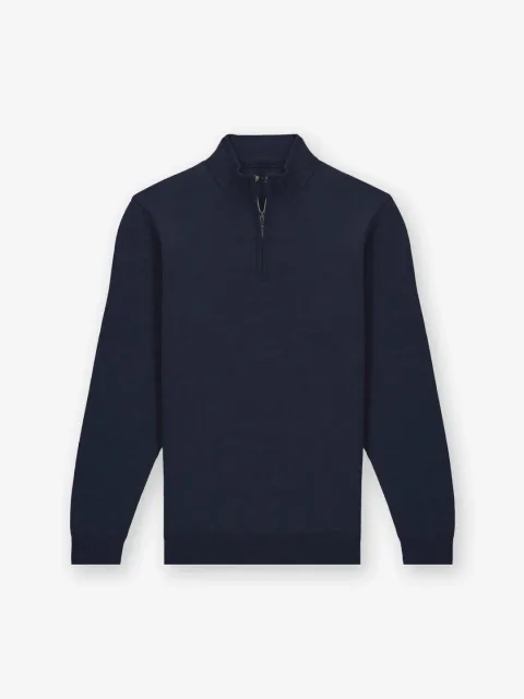 IZAC - Pull col zip marine