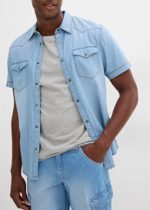 Lot de 2 bermudas loose en denim léger 100% coton