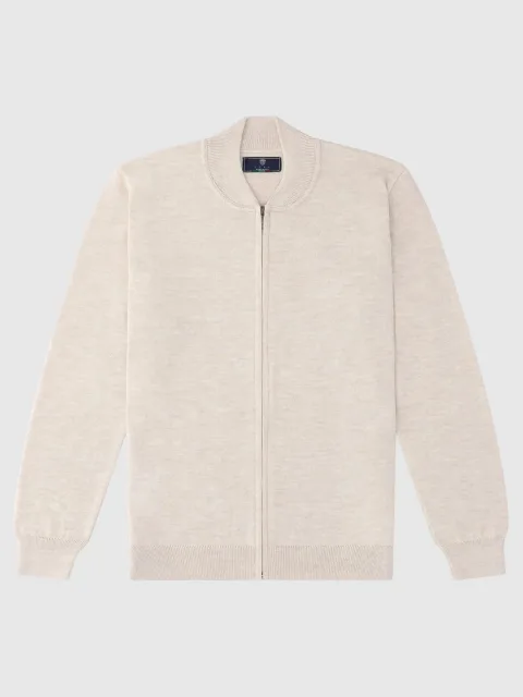 IZAC - Gilet zippé col montant beige