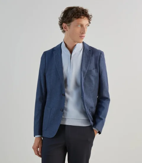 IZAC - Veste casual bleu denim