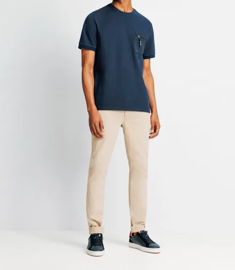 IZAC - T-shirt avec poche zippée marine