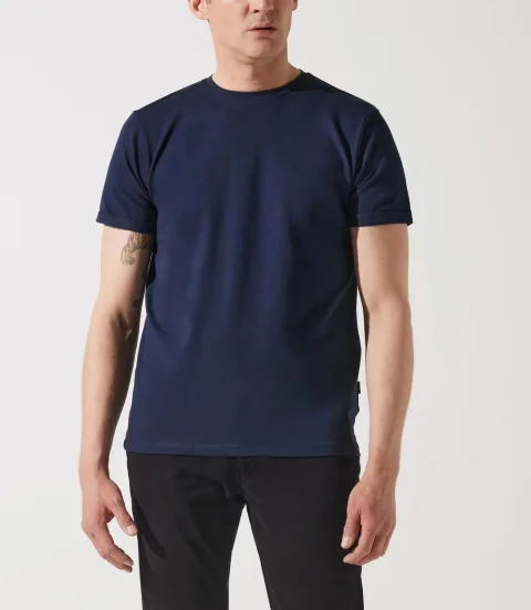 IZAC - T-shirt en coton marine