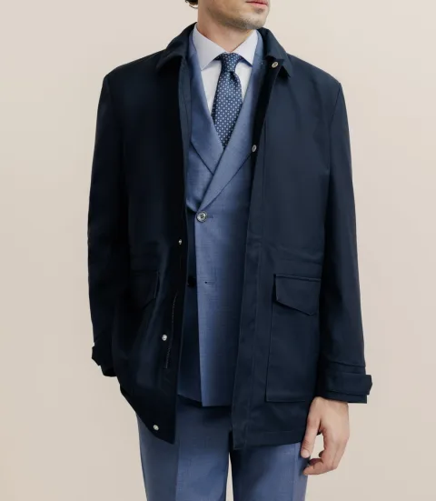 IZAC - Parka courte 2 poches marine