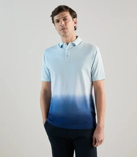IZAC - Polo à manches courtes tie and dye bleu