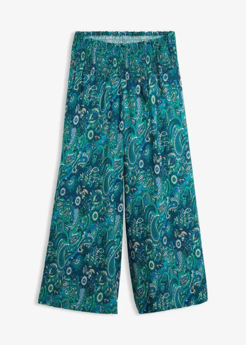 Pantalon palazzo en viscose fluide