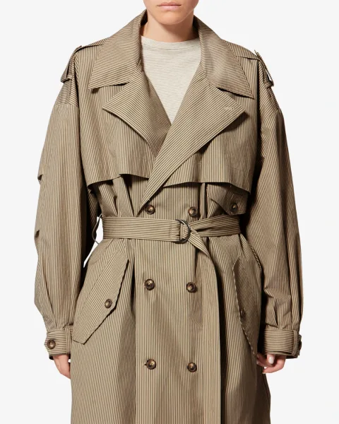 Manteau Chilma - Femme - Beige-kaki - Taille 40 - Marant Étoile