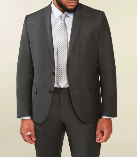 IZAC - Veste ville en laine gris anthracite LIMONEBT