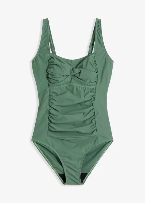 Maillot 1 pièce sculptant style croisé, maintien modéré