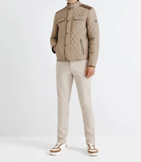 IZAC - Blouson déperlant col montant beige