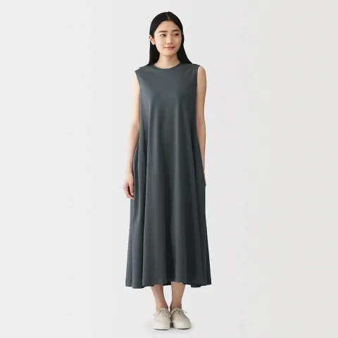 Robe sans manches évasée en coton bio Cool Touch pour femme