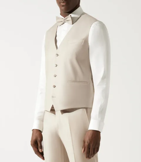 IZAC - Gilet de costume beige