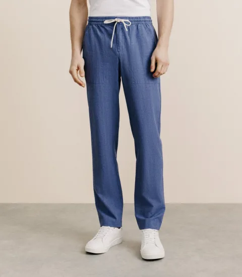 IZAC - Pantalon élastiqué indigo