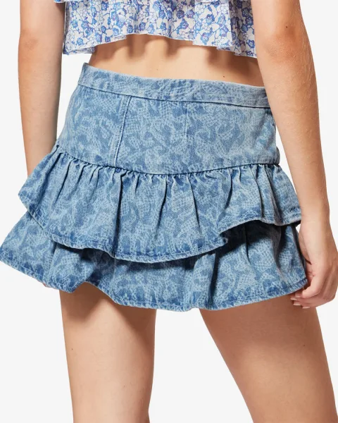 Jupe Leyje - Femme - Bleu - Taille42 - Marant Étoile - Collection Été Femme - Nouvelle Collection Capsule High Summer