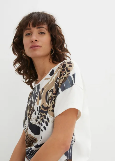 T-shirt à imprimé métallique