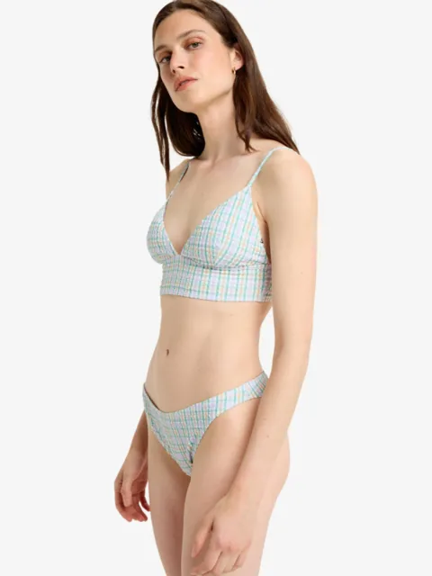 Lima Check - Haut de bikini tank pour Femme Blanc