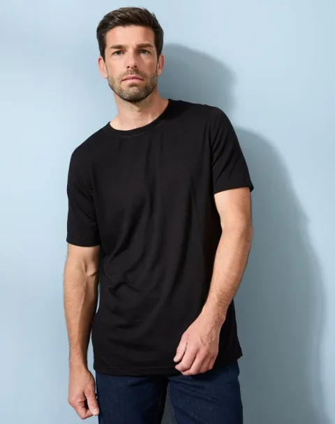 T-shirt 100% Laine Mérinos - Noir - Lemahieu