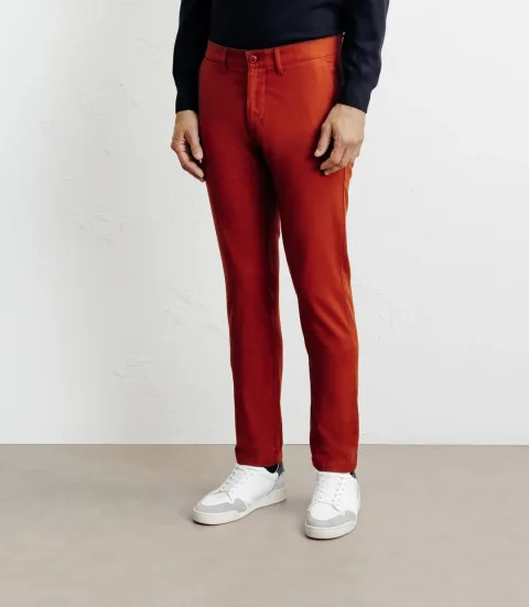 IZAC - Pantalon armuré slim rouge