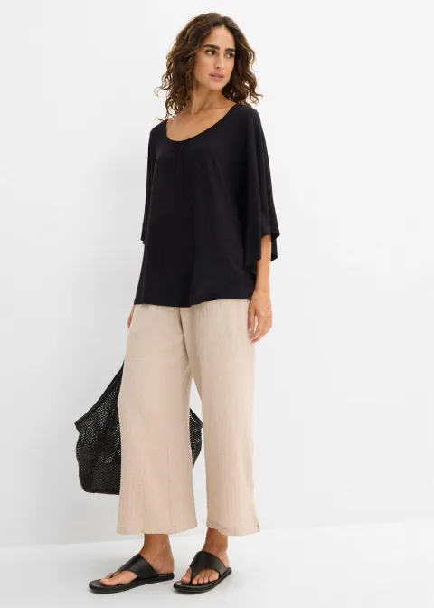 T-shirt en viscose à manches chauve-souris
