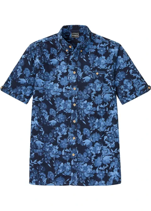 Chemise manches courtes en seersucker