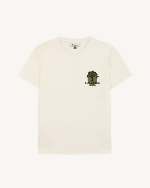 T-shirt écru sun and trees coton - ARCY