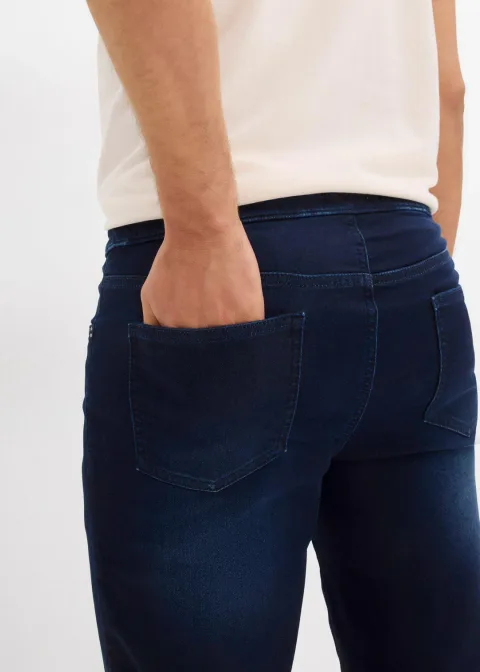 Lot de 2 bermudas en sweat effet jean, Regular