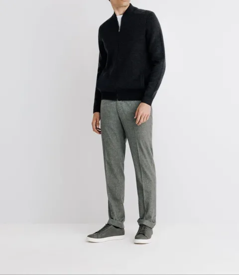IZAC - Gilet zippé col teddy anthracite