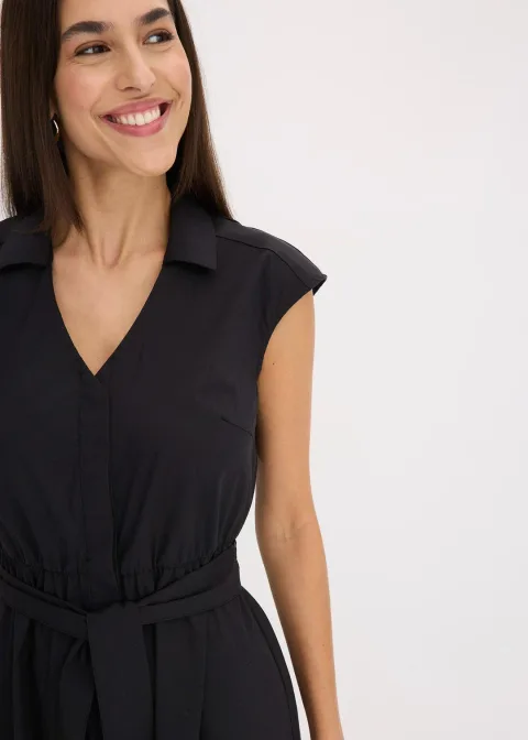 Robe-chemise avec ceinture à nouer