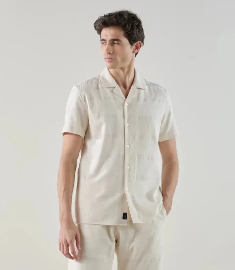 IZAC - Chemise fantaisie écru
