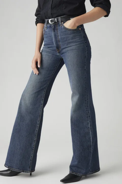 Levi's Jean Ribcage Patte D'eph - Femme - Bleu / Next Saturday No Crease - 34X32