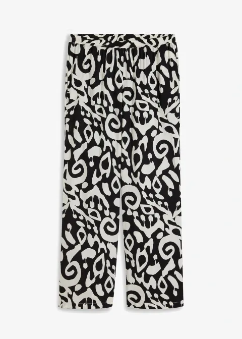 Pantalon large en viscose texturée