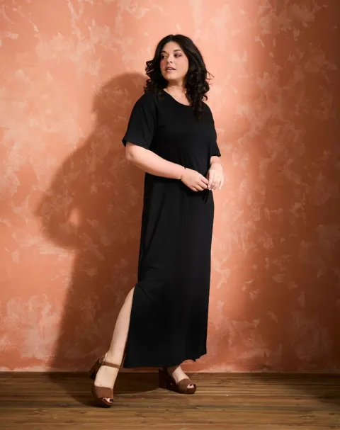 Robe maxi - Noire - Taille S - Lemahieu