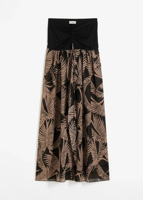 Robe bustier de plage en crêpe
