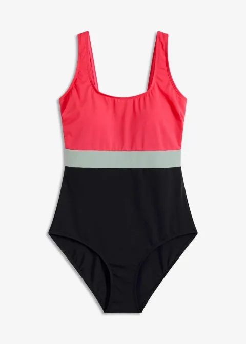 Maillot 1 pièce séchage rapide, color-block
